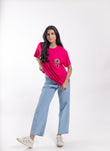 “Buri Nazar Tee” in Fuchsia Flame